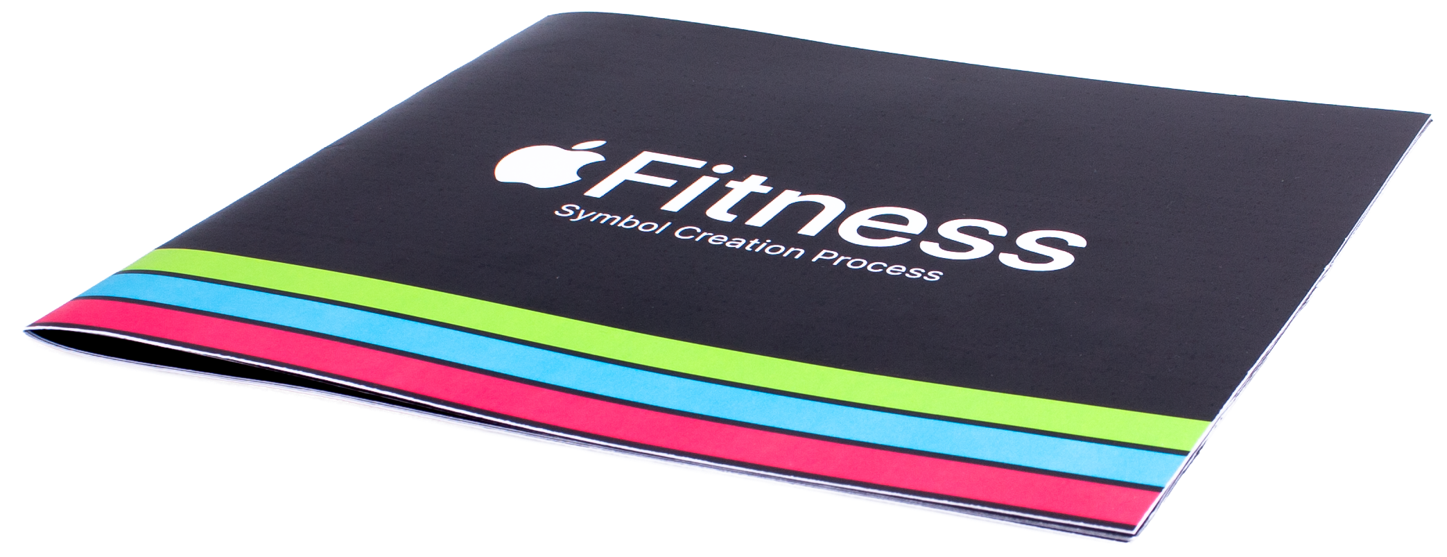 Printed Apple Fitness symbol creation process booklet