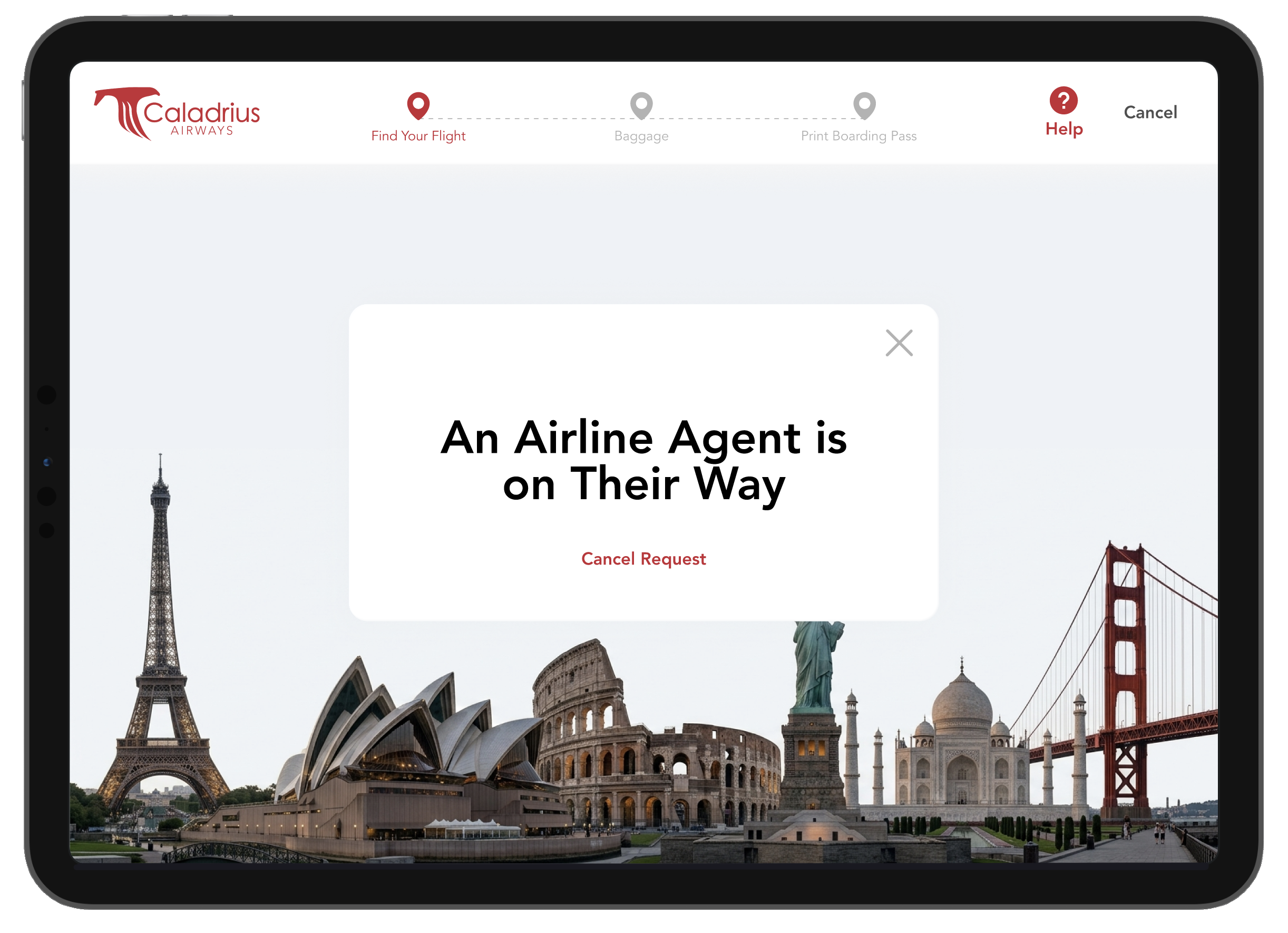 Agent is on their way screen