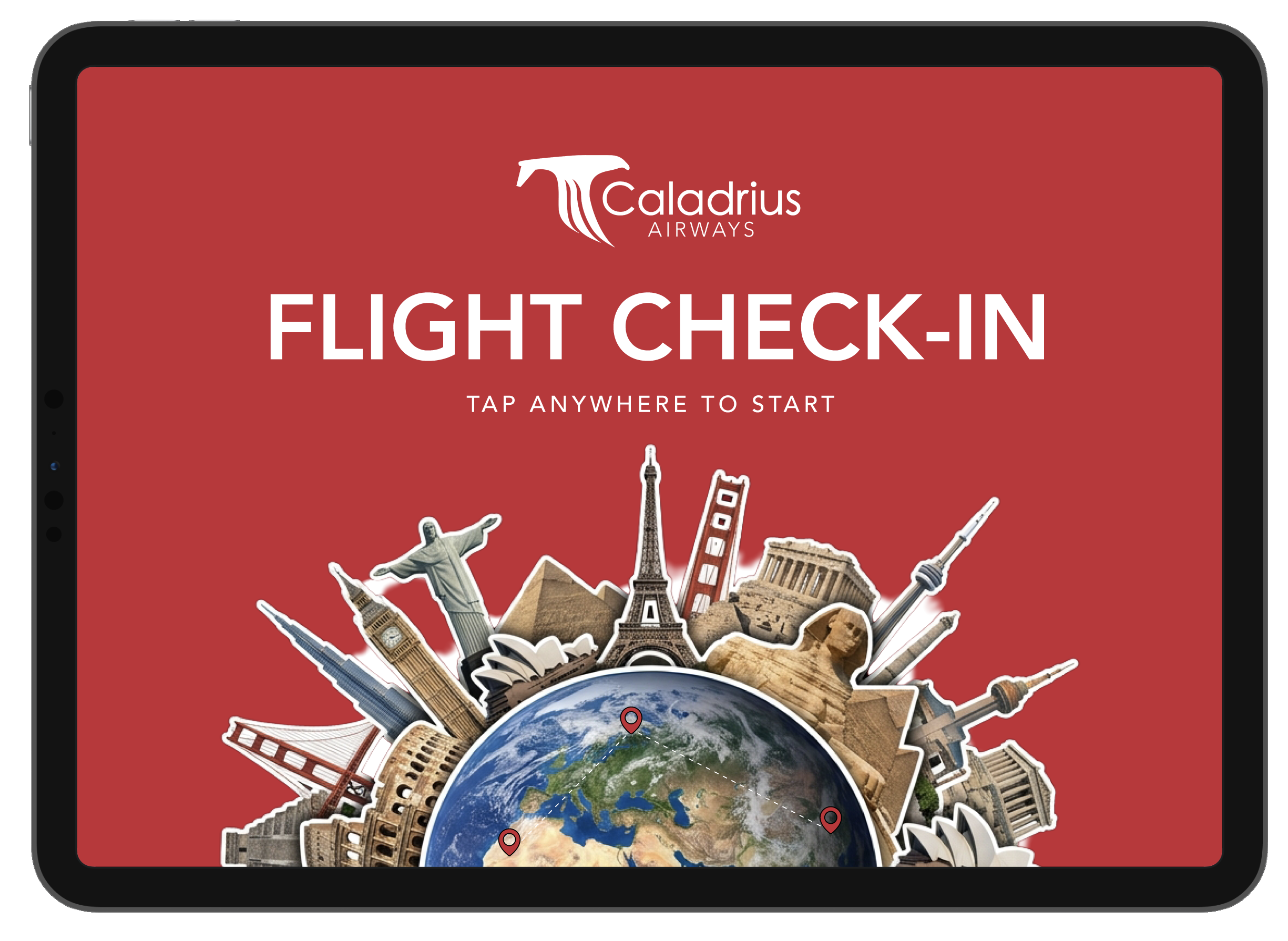 Flight check-in kiosk interface