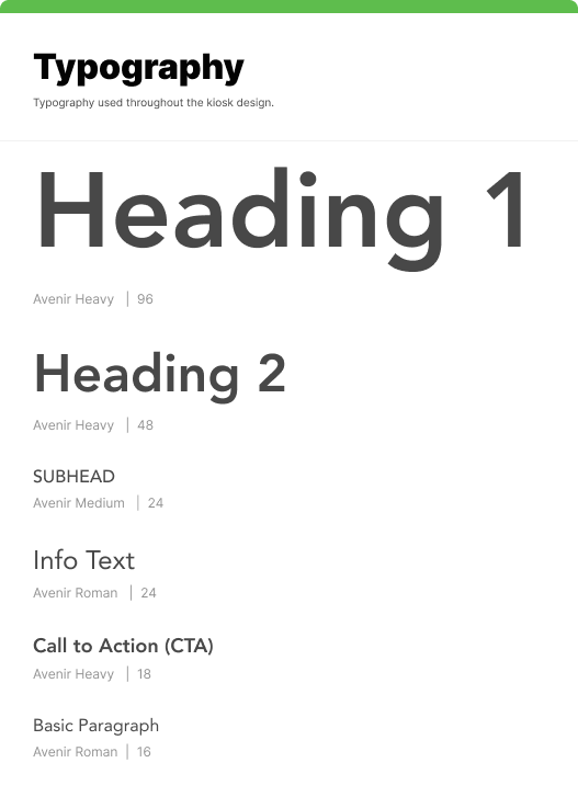 Project typography