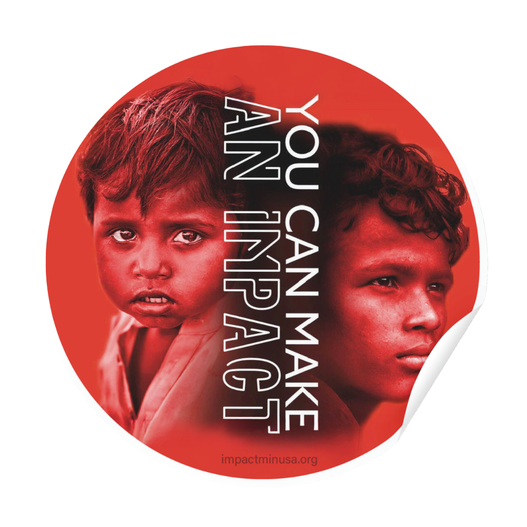 Circular You Can Make an Impact sticker with a peeled corner